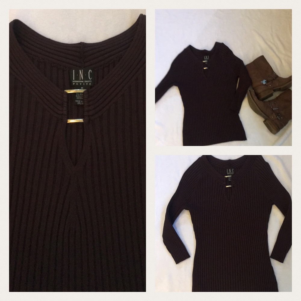 Silk Blend 3/4 sleeve Body con Top Size Petite Med